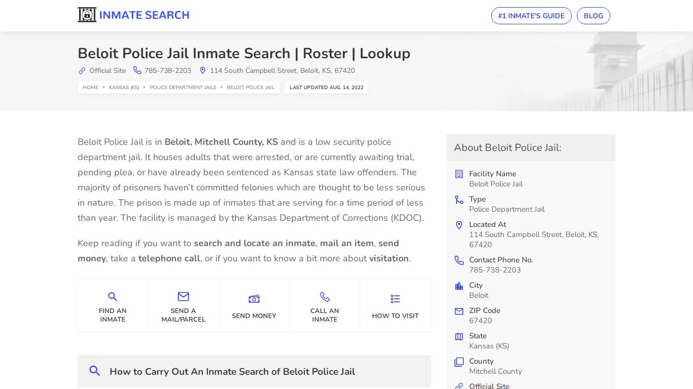 Beloit Police Jail Inmate Search | Roster | Lookup