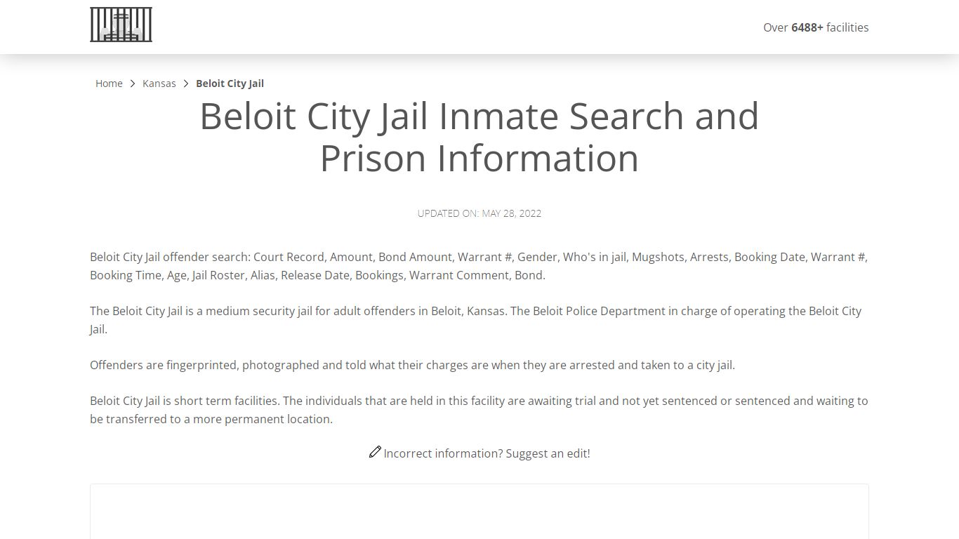 Beloit City Jail Inmate Search, Visitation, Phone no ...